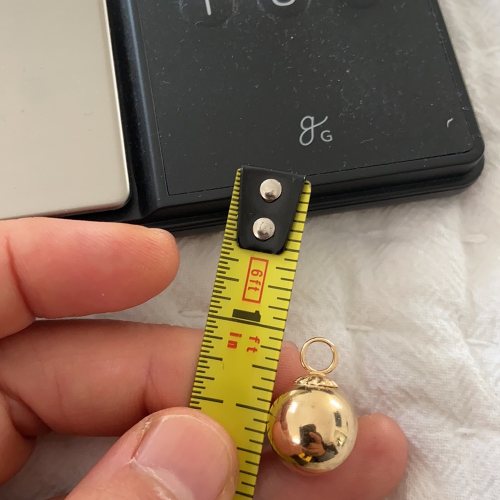 2 yellow gold balls 14k - Picture 5 of 6